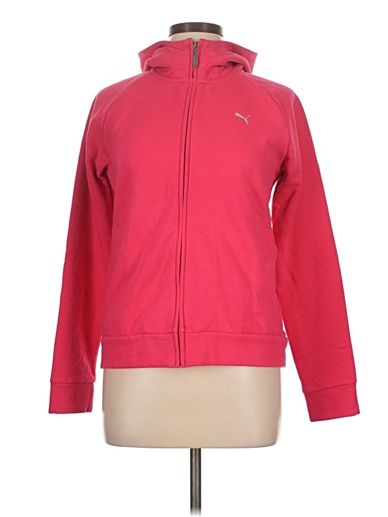 Pre-owned Puma Zip Up Hoodie In Red