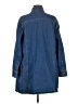 Roaman's 100% Cotton Damask Solid Blue 3/4 Sleeve Button-Down Shirt Size 6 - photo 2
