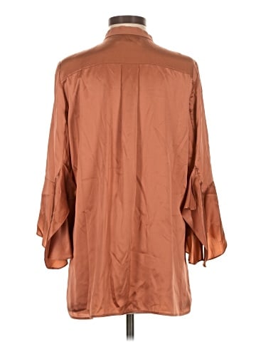 Lafayette 148 New York 3/4 Sleeve Silk Top (view 2)