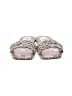 Zara Chevron-herringbone Silver Ivory Sandals Size EU 39 - photo 2