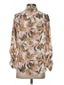 Tamara H. Print Tan 3/4 Sleeve Blouse Size S - photo 2