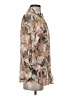 Tamara H. Print Tan 3/4 Sleeve Blouse Size S - photo 4