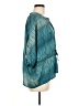 Willi Smith 100% Polyester Teal 3/4 Sleeve Blouse Size M - photo 4