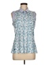 Adidas Blue Sleeveless Button-Down Shirt Size M - photo 1