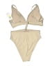 Splendid Solid Tan Two Piece Swimsuit Size M - photo 2