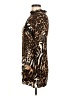 Reclaimed Vintage 100% Viscose Animal Print Brown Long Sleeve Top Size 6 - photo 5