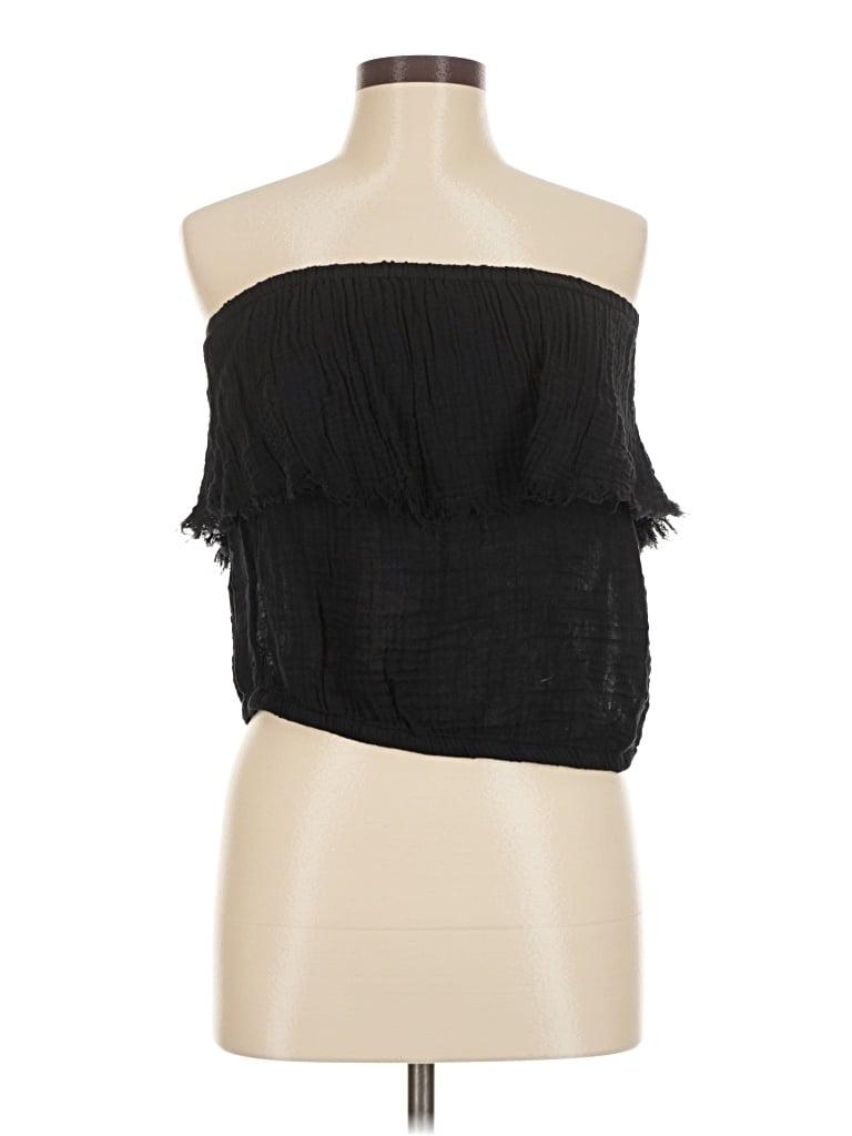 Pre-owned Michael Stars Sleeveless Blouse In Black