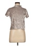 Acemi Metallic Silver Short Sleeve Turtleneck Size M - photo 1