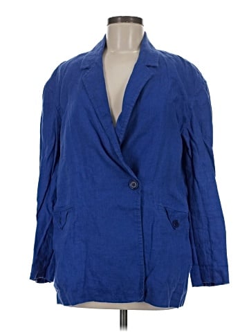 Madewell Double-Breasted Crossover Blazer in 100% Linen (view 1)