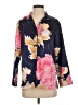 Natori 100% Polyester Floral Blue 3/4 Sleeve Blouse Size S - photo 1