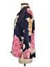 Natori 100% Polyester Floral Blue 3/4 Sleeve Blouse Size S - photo 5