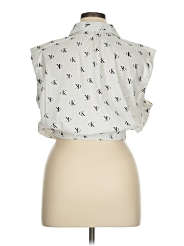 CALVIN KLEIN JEANS Sleeveless Button-Down Shirt (view 2)