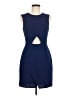 BCBGMAXAZRIA 100% Polyester Solid Blue Cocktail Dress Size 6 - photo 1