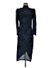 Saylor Animal Print Blue Cocktail Dress Size M - photo 1