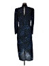Saylor Animal Print Blue Cocktail Dress Size M - photo 2
