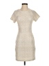 Collective Concepts 100% Polyester Metallic Ivory Casual Dress Size XS - photo 1