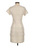 Collective Concepts 100% Polyester Metallic Ivory Casual Dress Size XS - photo 2