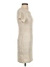 Collective Concepts 100% Polyester Metallic Ivory Casual Dress Size XS - photo 4