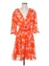 Taylor 100% Polyester Tropical Orange Cocktail Dress Size S (estimated) - photo 1