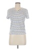 Assorted Brands Stripes Ivory Short Sleeve Henley Size M - photo 1