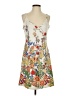 Unbranded 100% Polyester Print Ivory Casual Dress Size S - photo 1