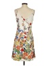 Unbranded 100% Polyester Print Ivory Casual Dress Size S - photo 2