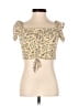 Privacy Please 100% Polyester Yellow Short Sleeve Top Size XS - photo 1