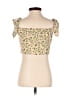 Privacy Please 100% Polyester Yellow Short Sleeve Top Size XS - photo 2