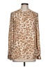Banana Republic 100% Polyester Animal Print Leopard Print Tan Long Sleeve Blouse Size L (estimated) - photo 1