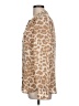 Banana Republic 100% Polyester Animal Print Leopard Print Tan Long Sleeve Blouse Size L (estimated) - photo 5