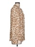 Banana Republic 100% Polyester Animal Print Leopard Print Tan Long Sleeve Blouse Size L (estimated) - photo 4