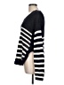 Alya Stripes Black Pullover Sweater Size L - photo 5
