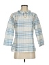Devon Baer 100% Silk Blue 3/4 Sleeve Silk Top Size S - photo 1