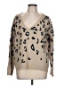 Cupcakes & Cashmere 100% Acrylic Animal Print Tan Pullover Sweater Size L - photo 1