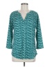 L.L.Bean Teal 3/4 Sleeve Blouse Size Med reg - photo 1