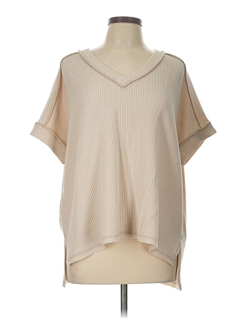 Pre-owned Zenana Short Sleeve T-shirt In Brown