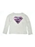 DC Comics 100% Cotton Silver Long Sleeve T-Shirt Size 6 - 8 - photo 1