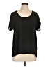 Soprano 100% Polyester Black Short Sleeve Blouse Size L - photo 1
