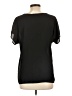 Soprano 100% Polyester Black Short Sleeve Blouse Size L - photo 2