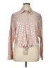 MICHAEL Michael Kors Polka Dots Pink Long Sleeve Blouse Size XL - photo 1
