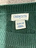 Crewcuts 100% Cotton Solid Green Pullover Sweater Size 12 - 14 - photo 3