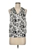 Laundry by Shelli Segal 100% Polyester Silver Sleeveless Blouse Size 6 - photo 1
