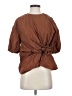 OAK + FORT Brown Short Sleeve Blouse Size XS - photo 1