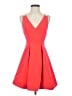 Topshop 100% Polyester Solid Red Cocktail Dress Size 4 - photo 1