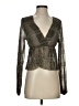 Fashion Nova Metallic Silver Long Sleeve Blouse Size XS - photo 1