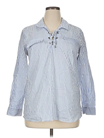 Calvin Klein 3/4 Sleeve Button-Down Shirt (view 1)