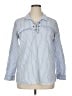 Calvin Klein Stripes Blue 3/4 Sleeve Button-Down Shirt Size XL - photo 1