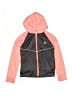RBX 100% Polyester Color Block Pink Gray Track Jacket Size 5 - photo 1