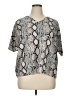 ee:some Silver Short Sleeve Blouse Size XL (estimated) - photo 1