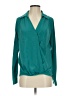Yoana Baraschi 100% Polyester Teal Long Sleeve Blouse Size XS - photo 1
